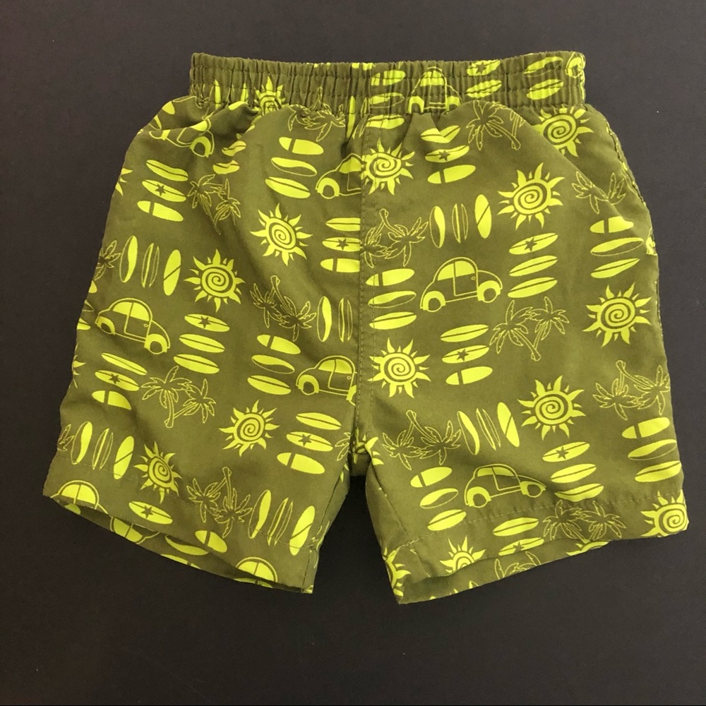 Carter’s Watch The Wear Green Surf Swim Trunks Size 12 Months
